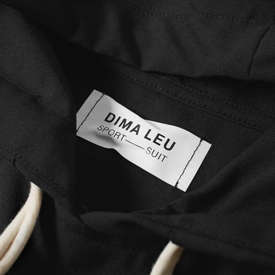 Shop Dima Leu Wool Hoody In Black