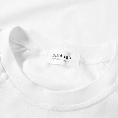 Shop Dima Leu Long Sleeve Jersey Raglan Stripe Tee In White