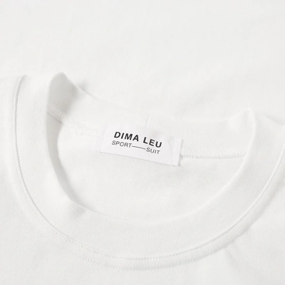 Shop Dima Leu Long Sleeve Jersey Stripe Tee In White