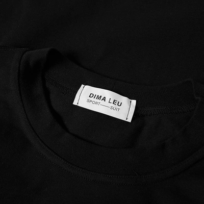 Shop Dima Leu Long Sleeve Stripe Jersey Tee In Black