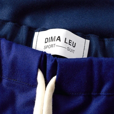 Shop Dima Leu Flannel Track Pant In Blue