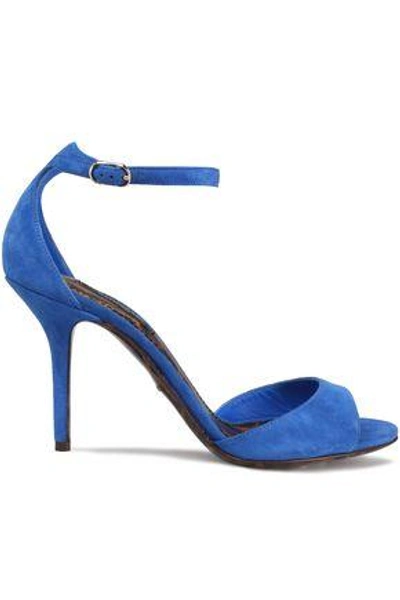 Shop Dolce & Gabbana Woman Suede Sandals Blue
