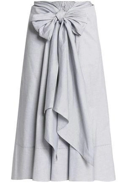 Shop Tome Woman Tie-front Cotton Skirt White