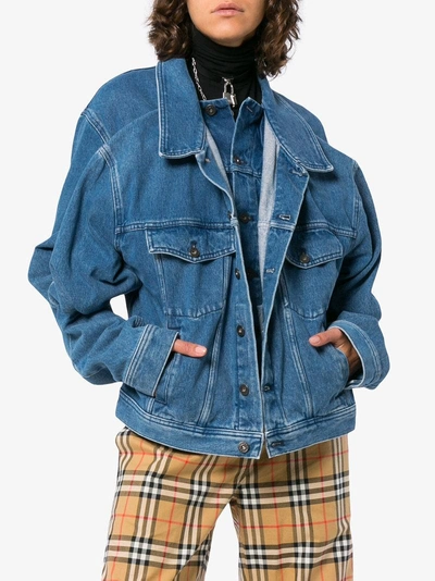 Shop Y/project Y / Project Double Layer Long Sleeve Denim Jacket - Blue
