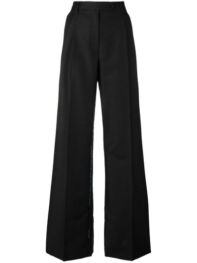 Shop Prada Tailored Flared Trousers - Black