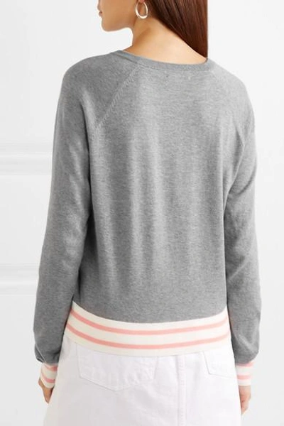 Shop Equipment Axel Striped Cotton-blend Sweater In Gray