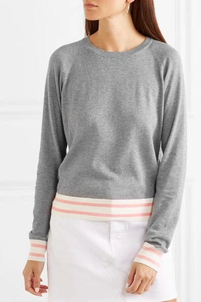 Shop Equipment Axel Striped Cotton-blend Sweater In Gray