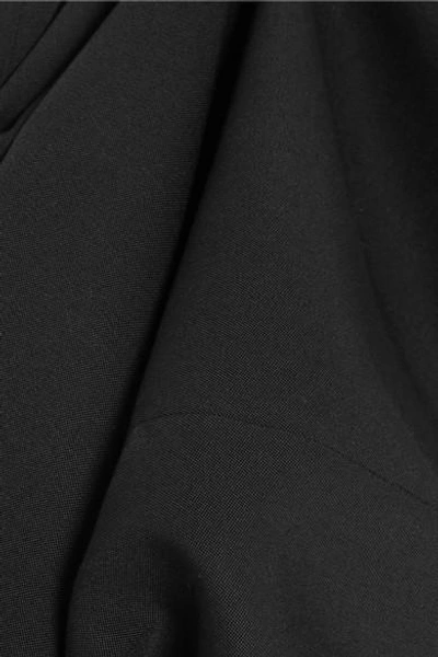 Shop Alexander Mcqueen Grain De Poudre Wool Pencil Skirt In Black