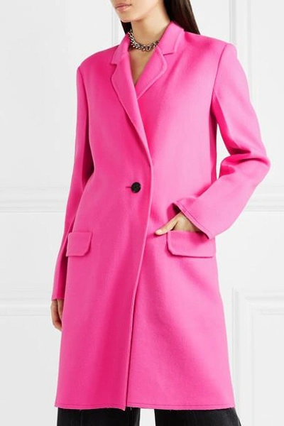 Shop Helmut Lang Wool And Cashmere-blend Coat In Pink