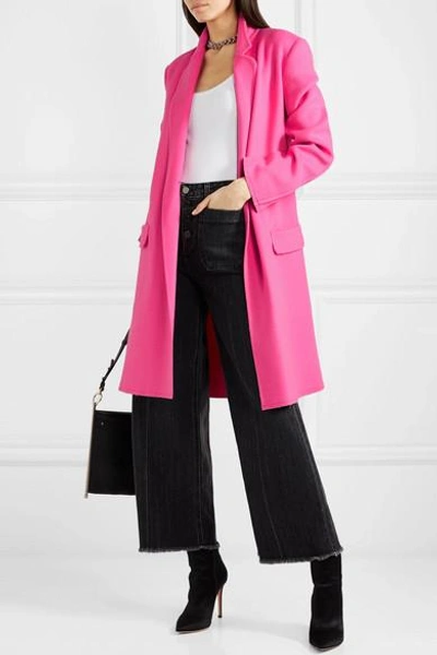 Shop Helmut Lang Wool And Cashmere-blend Coat In Pink