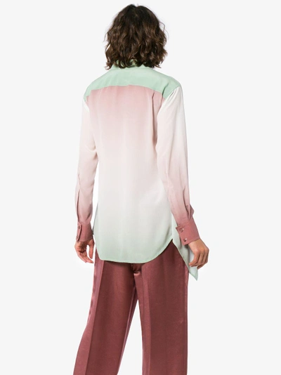 Shop Sies Marjan Sander Silk Dégradé Shirt In Pink/purple