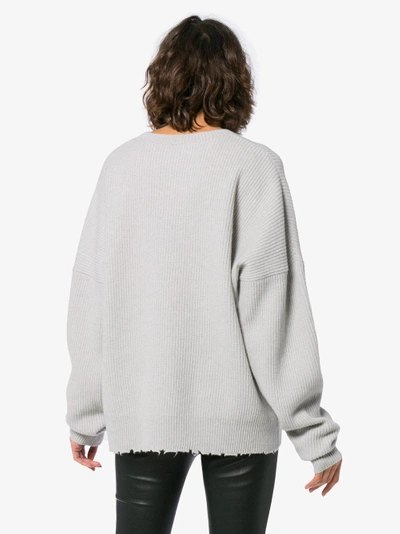 Shop Ben Taverniti Unravel Project Unravel Project Long Sleeve Wool Blend Sweater In Grey