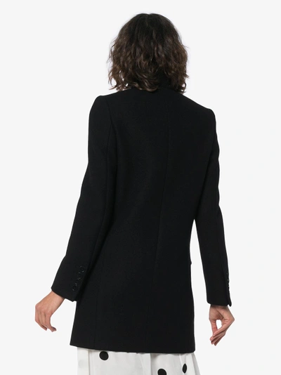 Shop Stella Mccartney Single Breasted Wool Felt Blazer In Black