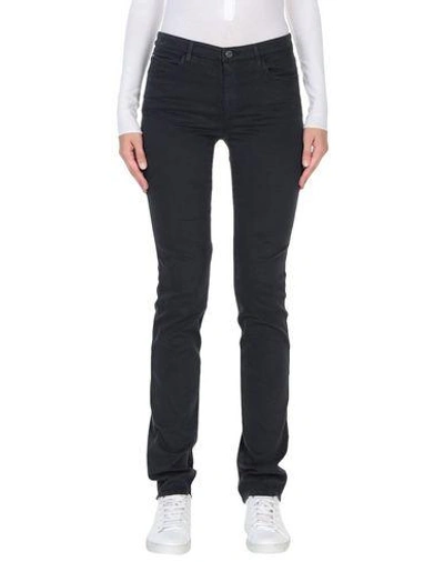 Shop Armani Jeans Casual Pants In Black