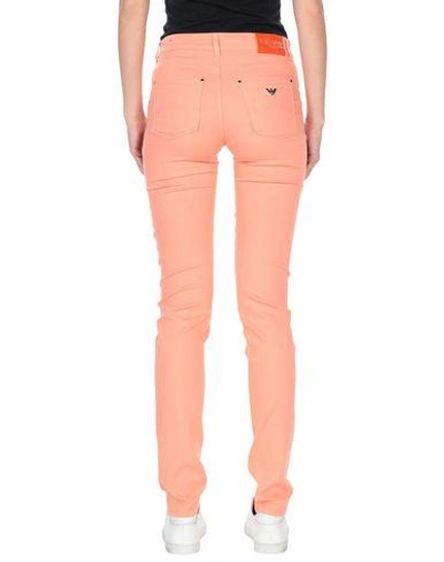 Shop Armani Jeans Casual Pants In Coral