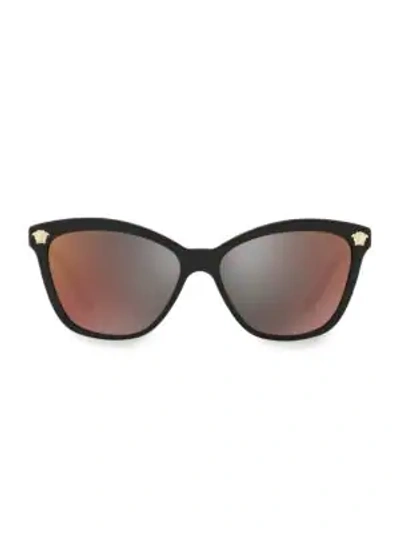 Shop Versace 57mm 4313 Butterfly Sunglasses In Black Red