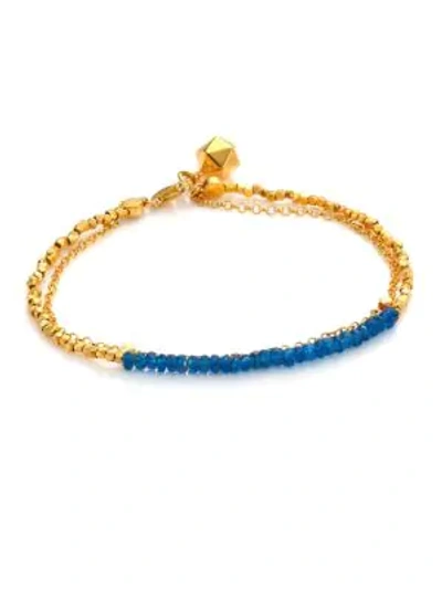 Shop Astley Clarke Biography Ocean Quartz Beaded Friendship Bracelet In Gold Ocean