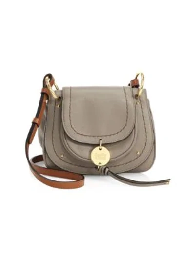 Shop See By Chloé Susie Mini Leather Saddle Bag In Red Sand
