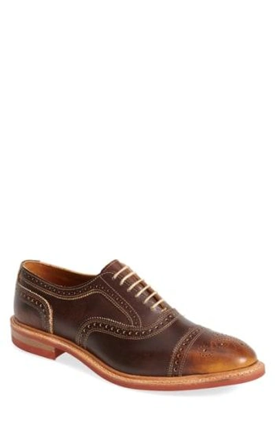 Shop Allen Edmonds 'strandmok' Cap Toe Oxford In Brown Leather