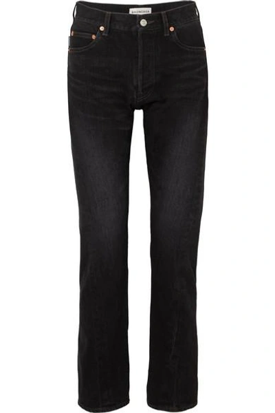 Shop Balenciaga Twisted Boyfriend Jeans In Black