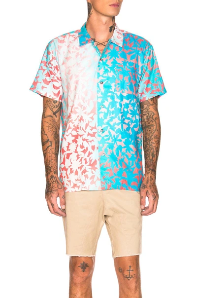 Shop Double Rainbouu Hawaiian Shirt In Turquoise. In Radio Paradise