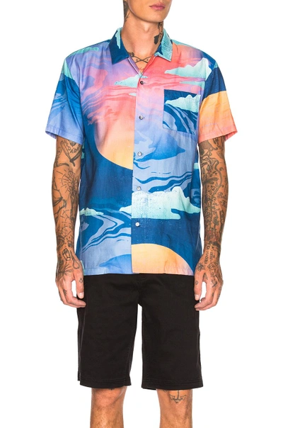 Shop Double Rainbouu Hawaiian Shirt In Wet Dream