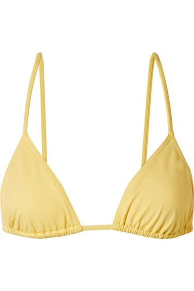 Shop Eres Les Essentiels Mouna Triangle Bikini Top In Yellow