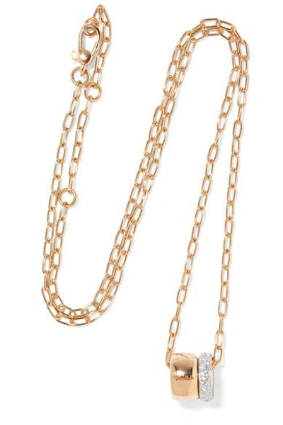 Shop Pomellato Iconica 18-karat Rose Gold Diamond Necklace