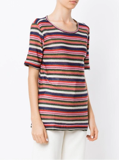 Shop Cecilia Prado Striped Knit Blouse - Multicolour