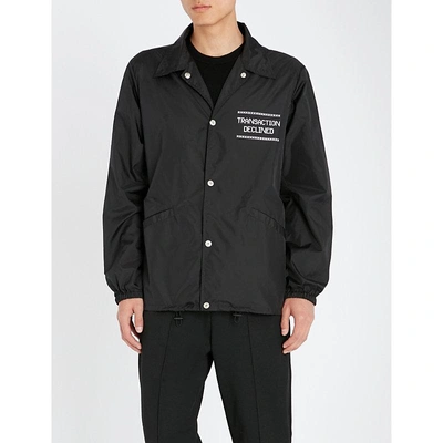 Shop Maison Margiela Logo-print Shell Jacket In Black