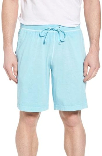 Shop Daniel Buchler Peruvian Pima Cotton Lounge Shorts In Bright Blue