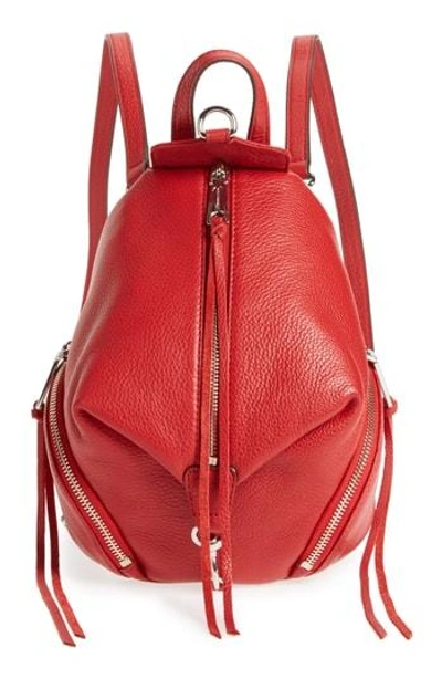 Shop Rebecca Minkoff Mini Julian Nubuck Leather Convertible Backpack - Pink In Peony
