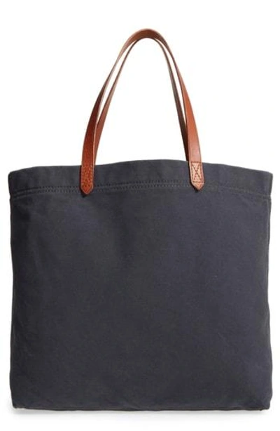 Shop Madewell Canvas Transport Tote - Black In Black Sea