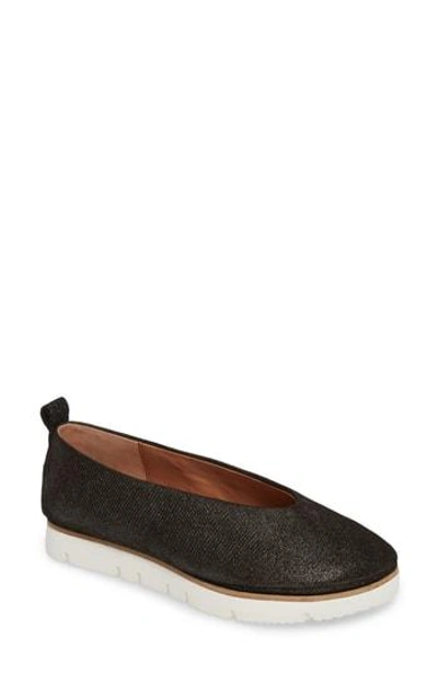Shop Gentle Souls By Kenneth Cole Demi Flat In Black Embossed Leather