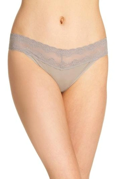 Shop Natori Bliss Perfection Thong In Cinder