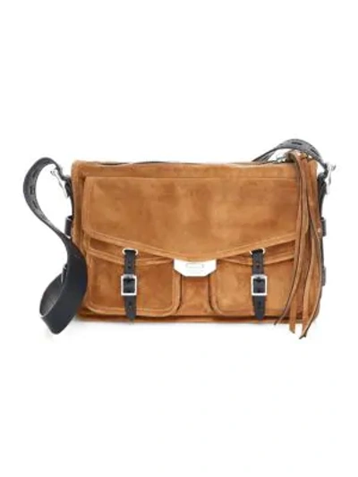 Shop Rag & Bone Suede Feild Messenger Bag In Tan