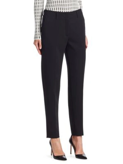 Shop Akris Tailored Wool Trousers In Black