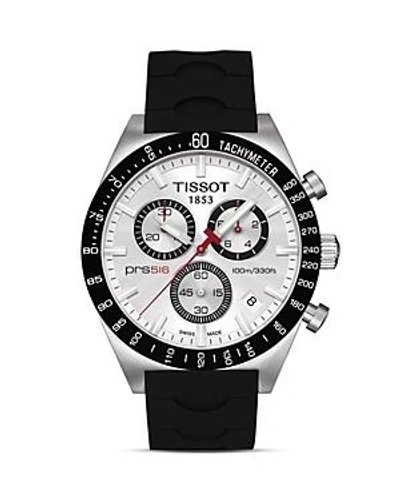 Shop Tissot Prs516 Men's Silver Quartz Chronograph Sport Watch, 42mm In Silver/black