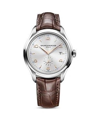 Shop Baume & Mercier Clifton Watch, 41mm In Silver/brown