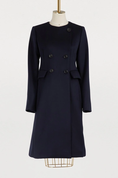 Shop Isabel Marant Wool And Cashmere Fanki Coat In Midnight