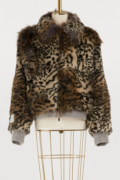 Shop Stella Mccartney Laurel Coat In 8485 - Snow Cat Fur