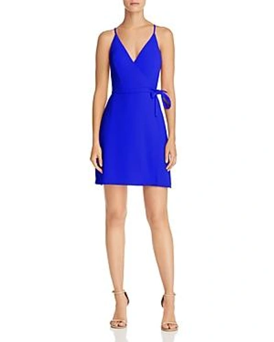 Shop Amanda Uprichard Clarita Wrap Dress In Ultramarine
