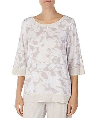 Shop Donna Karan Short Sleeve Top In Shell Heather