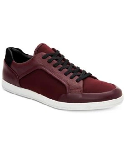 Shop Calvin Klein Men's Masen Low-top Sneakers Men's Shoes In Eggplant