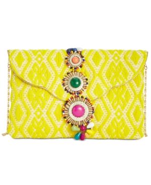 steve madden embroidered clutch