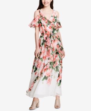 calvin klein cold shoulder maxi dress