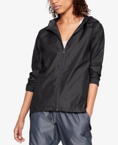 Shop Under Armour Storm Iridescent Woven Jacket In Charcoal