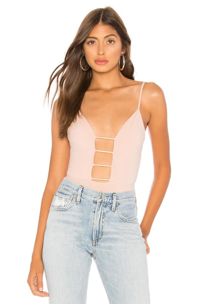 Shop By The Way. Monet Cut Out Plunge Bodysuit In Nude