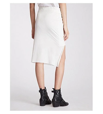 Shop Allsaints Sur Cotton Skirt In Chalk White