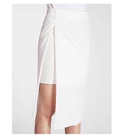 Shop Allsaints Sur Cotton Skirt In Chalk White